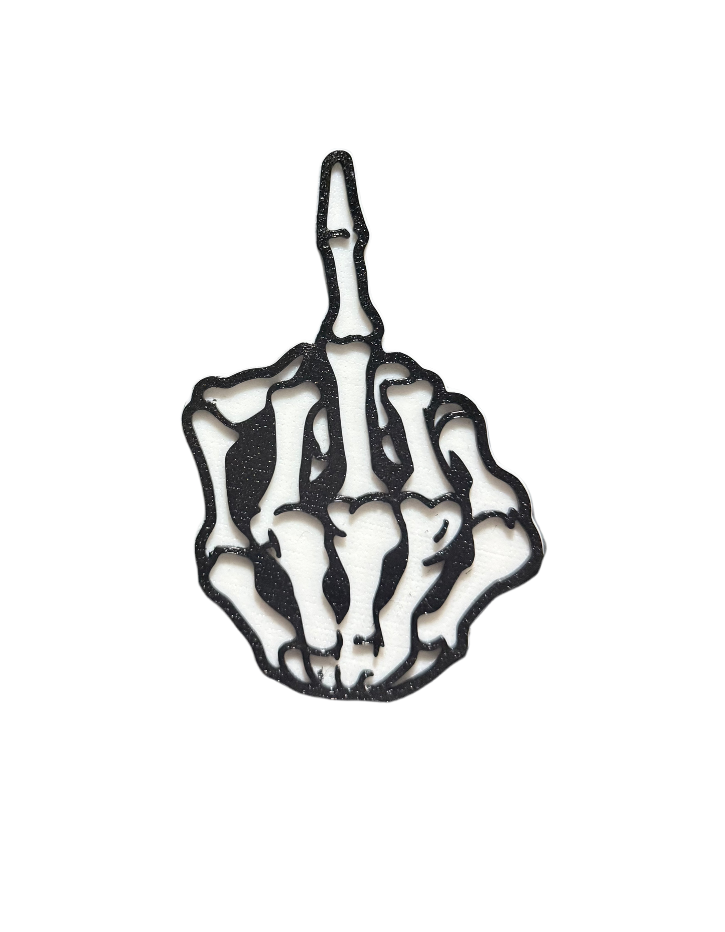 Middle Finger Skeleton Snowboarding Stomp Pad